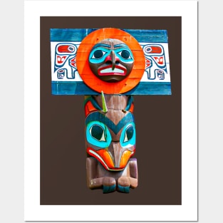 Totem pole carving Posters and Art